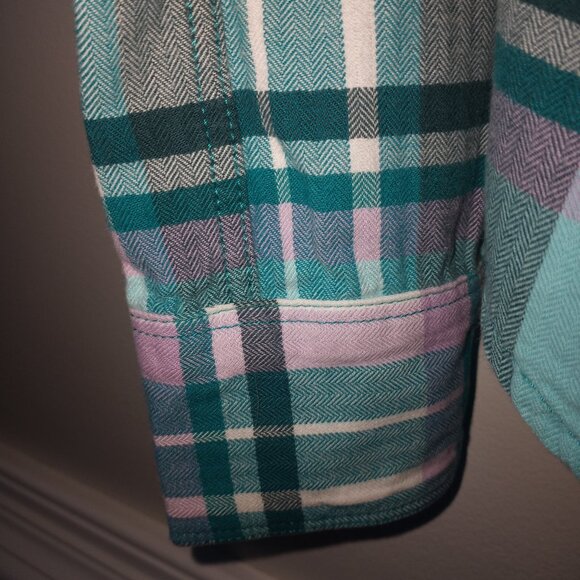 ' THE NORTH FACE' Plaid shirt two chest pockets Size SP EUC - Picture 7 of 12